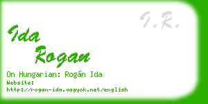 ida rogan business card